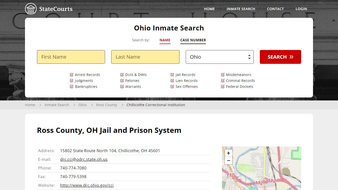 Chillicothe Correctional Institution Inmate Records Search, Ohio ...